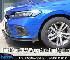 Honda Civic 2022 Type R Style Matt Black Front Bumper Lip Splitter For 11th Gen 2022 2023