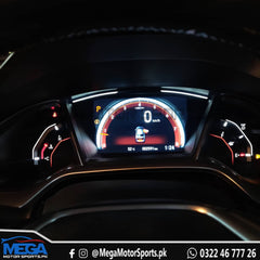 Honda Civic X  OEM RED LED Cluster / Meter For 2016 - 2021
