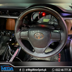 Toyota Corolla Carbon Fiber Steering Leather Cover