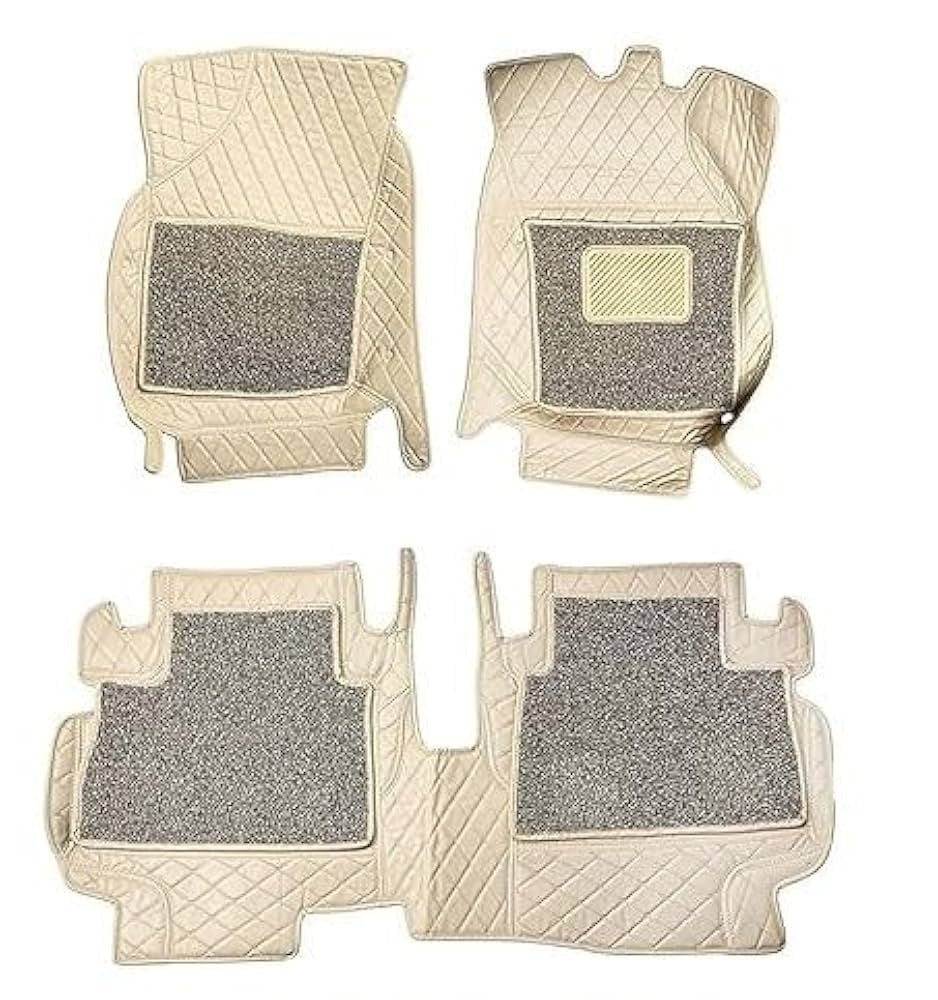 Audi A5 9D Floor Mats Horizontal Stitch Beige With Beige Grass 2016-2020
