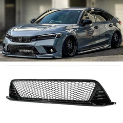Honda Civic 2022+ Carbon Fiber Front Grill Nose Trims 3 Pcs
