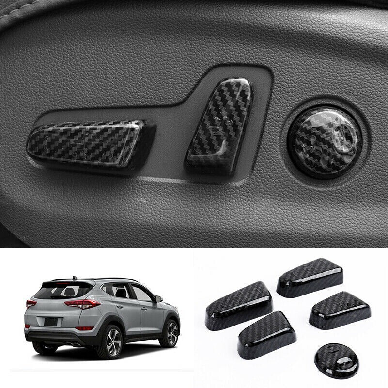 Hyundai Tucson Carbon Fiber Seat Control Buttons Trims For 2020 2021