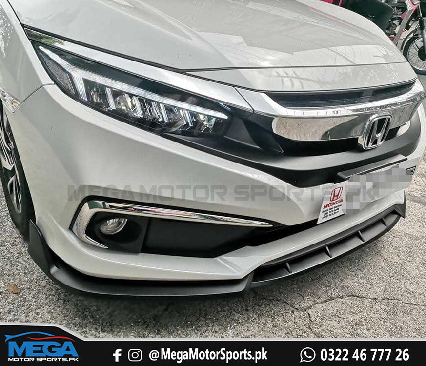Honda Civic X  Front US Facelift Bumper With Chrome Trims