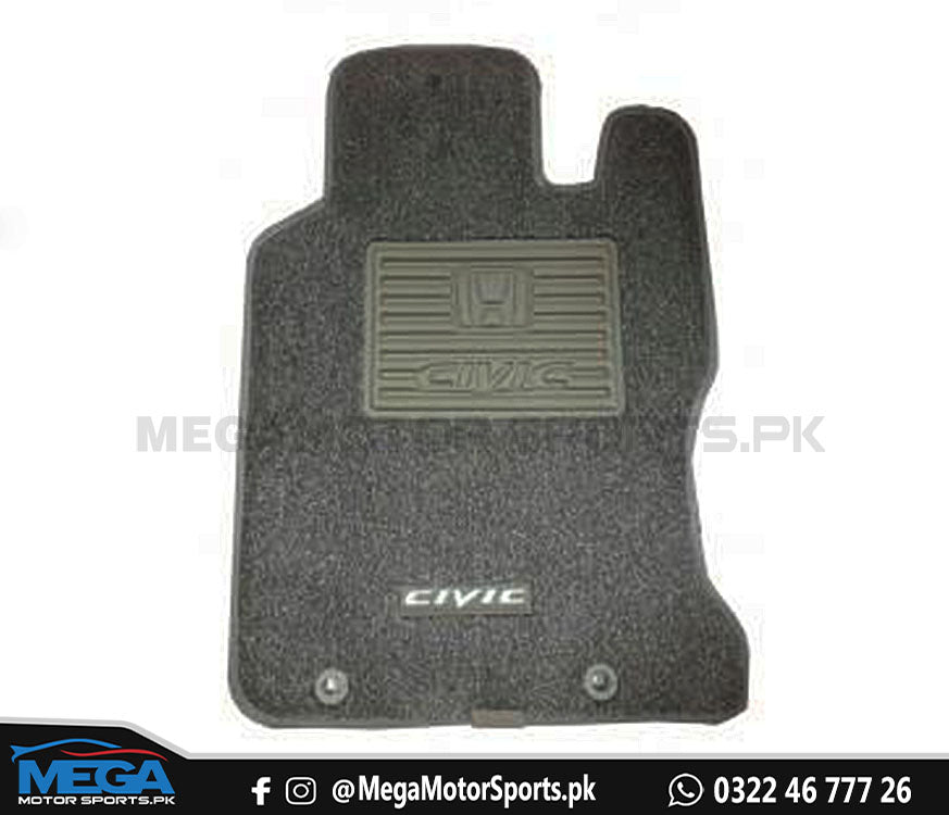Honda Civic Irani Carpet Mat Black and Grey For 2016 2017 2018 2019 2020 2021