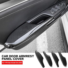 Honda Civic 2022 Carbon Fiber Door Arm Rest Cover Trims For 11th Generation  2022 2023