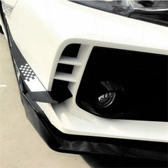 Honda Civic X Type R Front Bumper Carbon Fiber Splitter Fin For 2016 - 2021