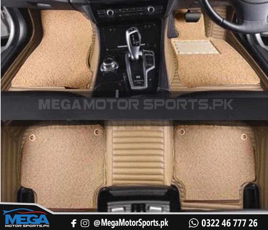 Toyota Yaris 10D Horizontal Floor Mats Beige with Beige Grass For 2020 2021