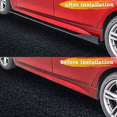 Universal Side Splitter / Side Skirt Panel Gloss Black and Red