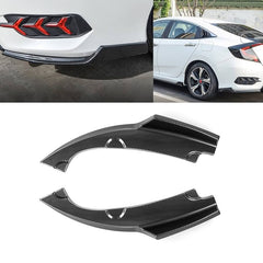 Honda Civic X Carbon Fiber Rear Bumper Splitter V1 For Models 2016 2017 2018 2019 2020 2021