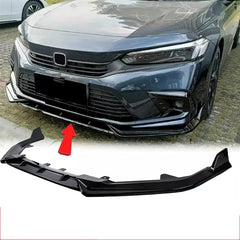 Honda Civic 2022 Type R Style Matt Black Front Bumper Lip Splitter For 11th Gen 2022 2023