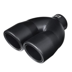 Dual/ Double Pipe Matt Black Silancer Exhaust Tips V2