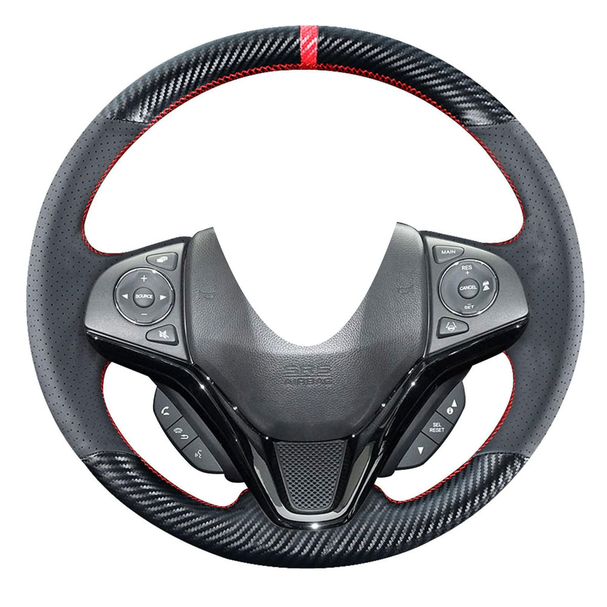 Honda Fit Carbon Fiber Steering Leather Cover