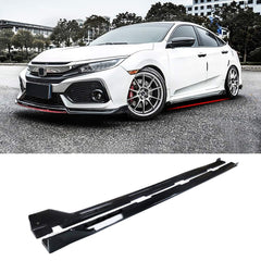 Honda Civic X Carbon Fiber Side Panels/Splitters - Hatchback Style for 2016 - 2021
