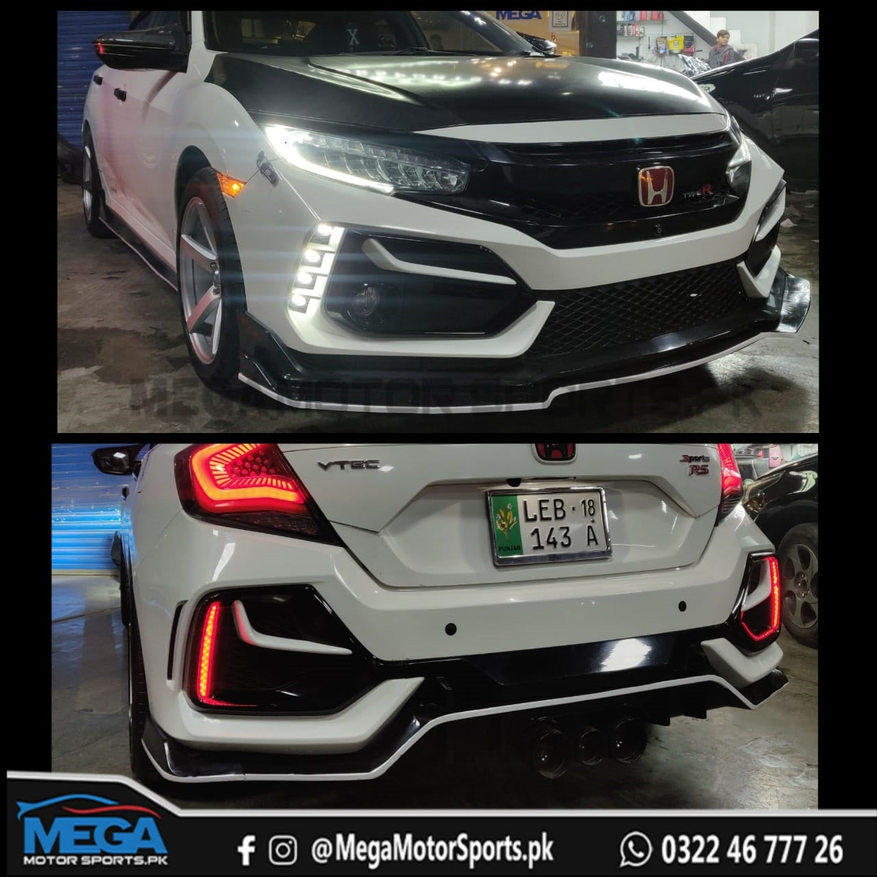Honda Civic X Type R V2 Body Kit Facelift Conversion | Version 2 Type R Bodykit 2016 - 2021