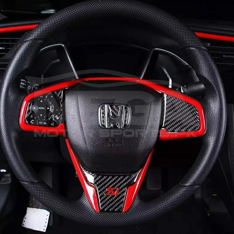 Honda Civic X Red Trims 6 Pieces 2016-2021