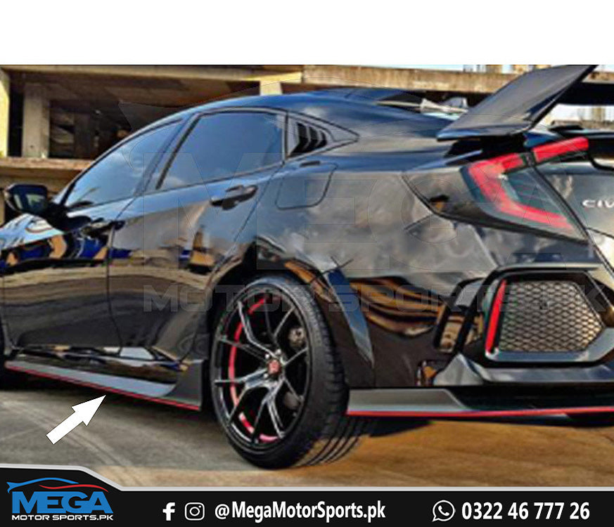 Honda Civic X Type R Side panels Skirts/Splitter Model 2016-2020