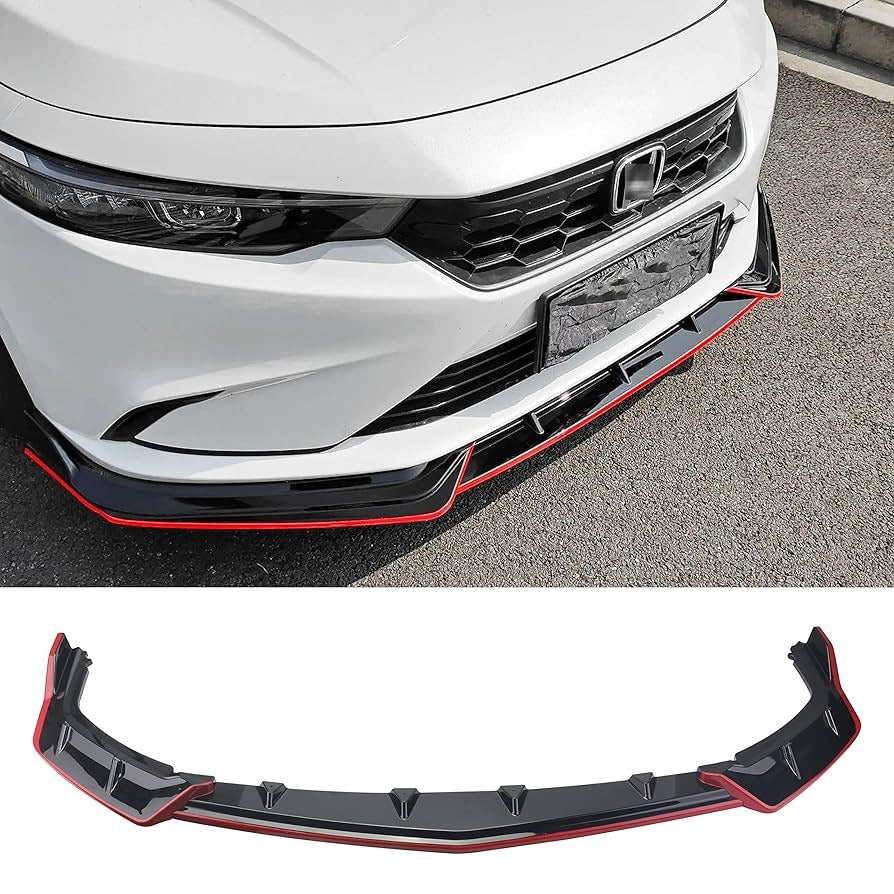 Honda Civic Glossy Black Front Bumper Splitter V1 - One Pc