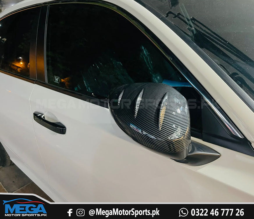 Honda Civic 2022 Carbon Fiber Door Side Mirror Covers V1
