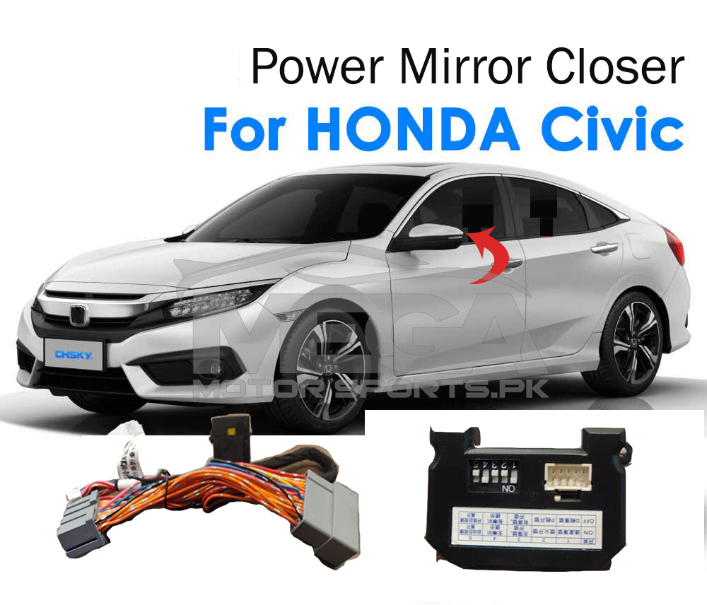 Honda Civic X Side Mirrors & Window Closer Kit For 2016 - 2021