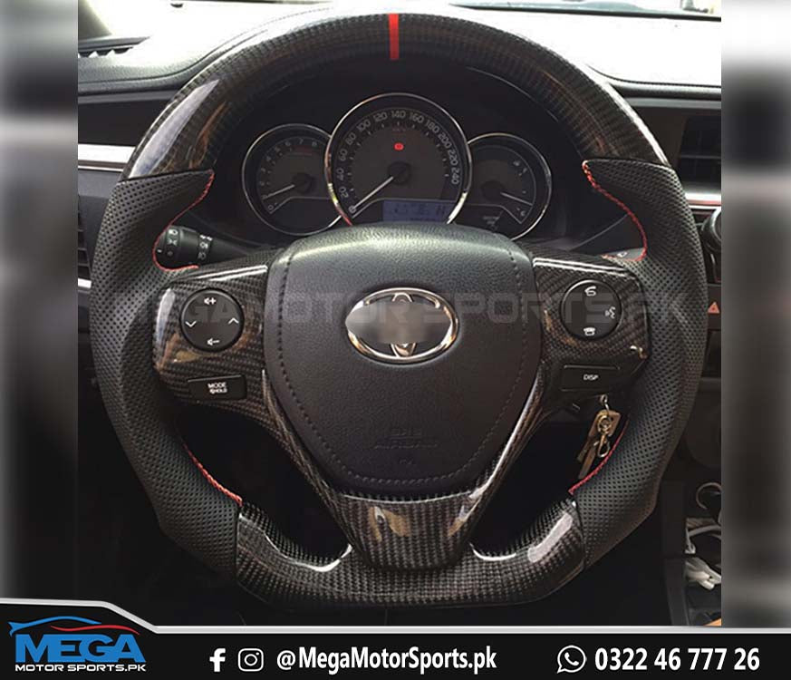 Toyota Corolla Carbon Fiber Steering Wheel For 2017 - 2021