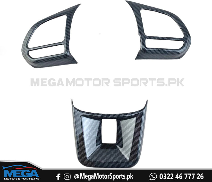 MG HS Carbon Fiber Steering Trims - 3 Pcs - For 2020 2021