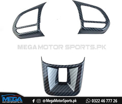 MG HS Carbon Fiber Steering Trims - 3 Pcs - For 2020 2021