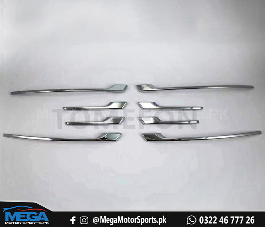 Toyota Corolla Front Foglamp Cover Chrome Strips Trims 8 pcs