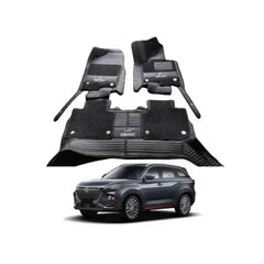 Changan Oshan X7 9D Floor Mats Horizontal Stitch Black With Black Grass 2021-2025