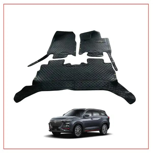 Hyundai Tucson 7D Floor Mats Black With Black Stitch For Models 2010 2021