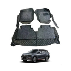 Changan Oshan X7 9D Floor Mats Horizontal Stitch Black With Black Grass 2021-2025