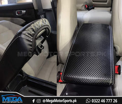 Honda Civic 2022 Carbon Fiber Arm Rest Leather Cover For 11th Gen 2022 2023