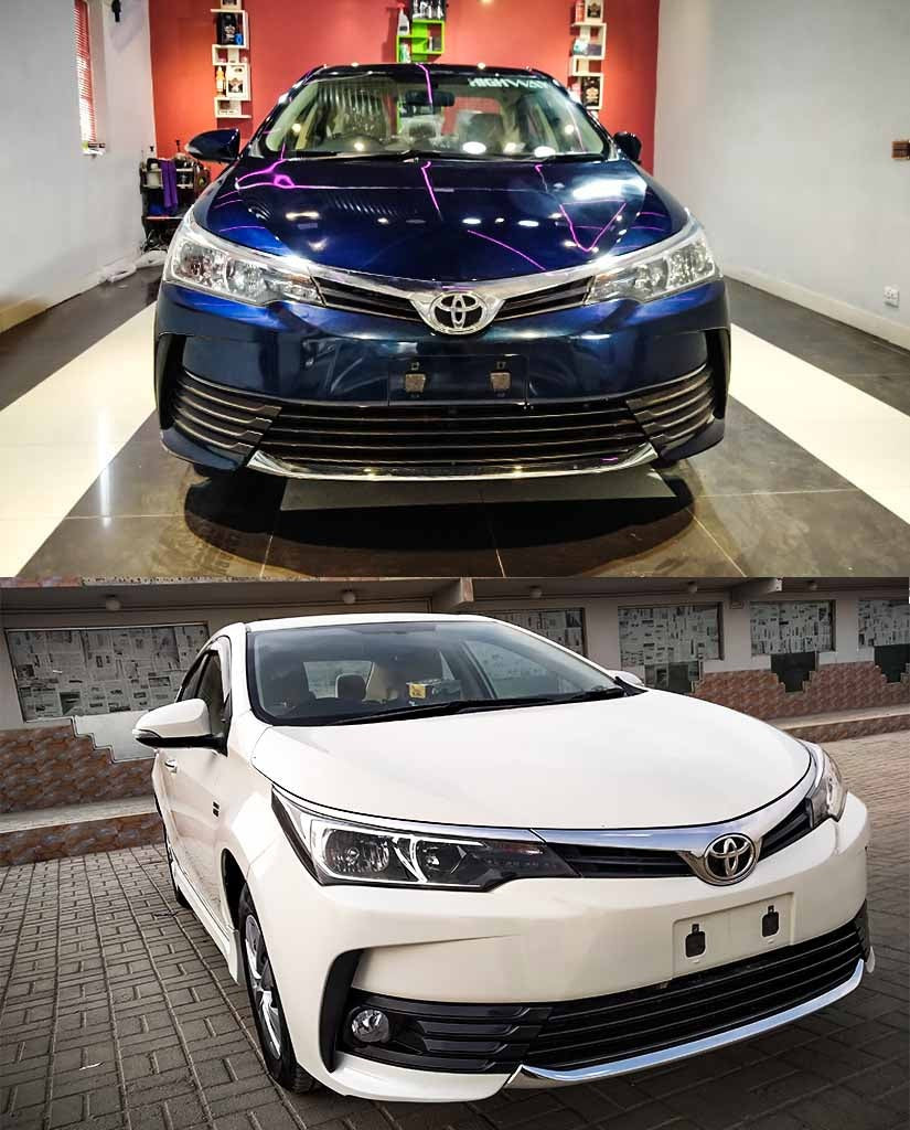 Corolla Altis Grande X Bumpers Facelift Front and Back for 2017 2018 2019 2020 2021