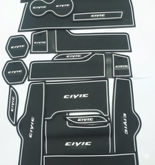 Honda Civic X Anti Slip White Interior Mats For 2016 2017 2018 2019 2020 2021