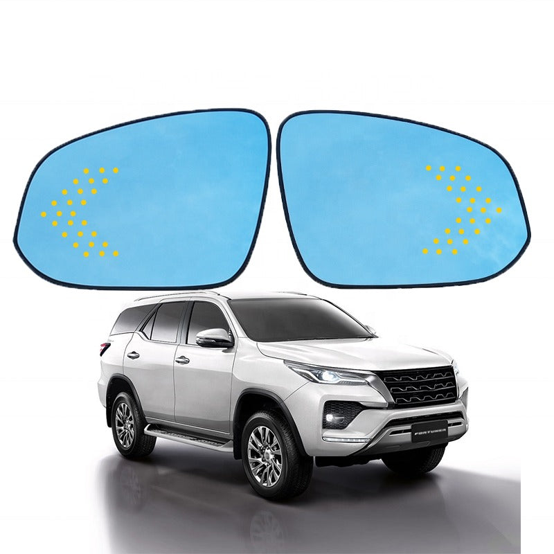 Toyota Fortuner Wide Angle LED Blue Side Mirrors 2017 - 2023