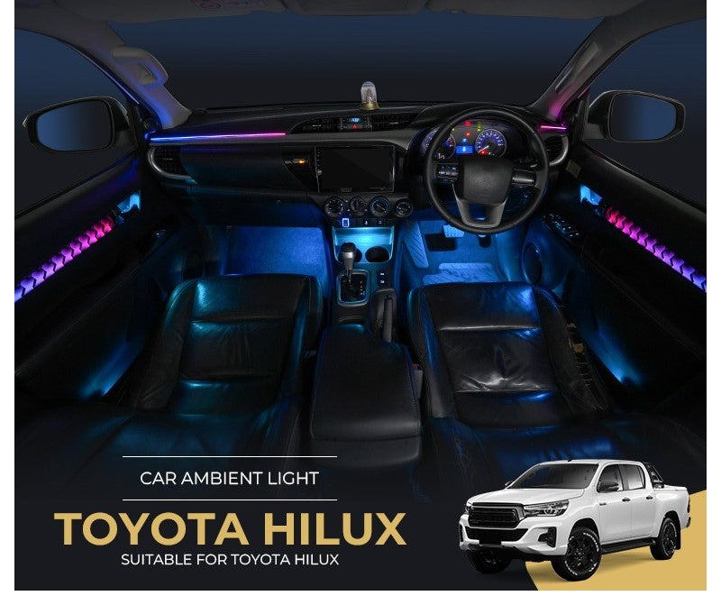 Toyota Hilux Revo Ambient  Lighting Carbon Fiber Interior kit 2016-2025