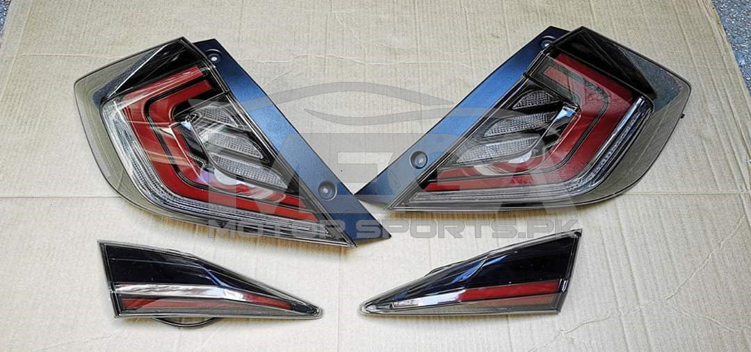 Honda Civic X Sequential Lava Smoke Taillights 2016-2021