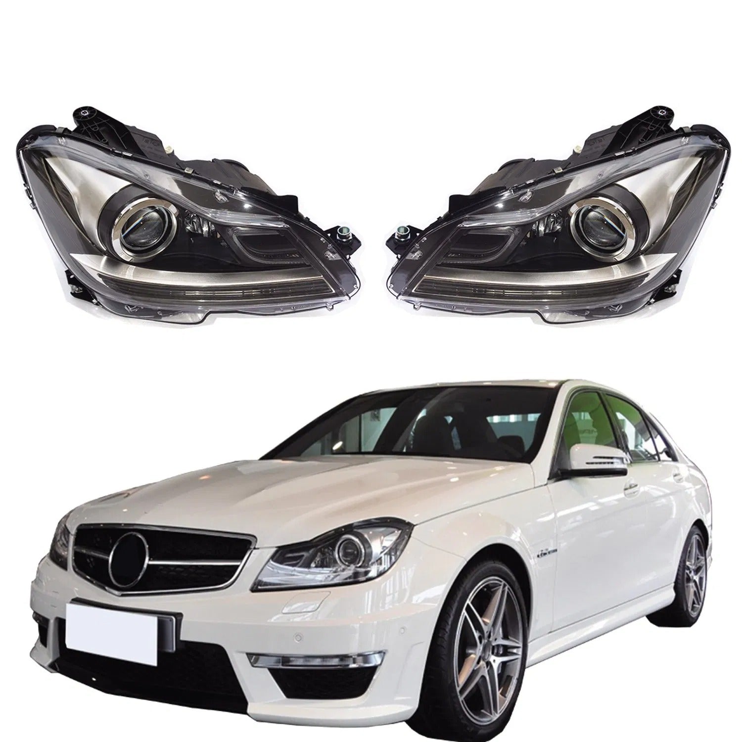 Mercedes C Class W204 Facelift Headlights 2012 - 2014