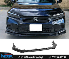 Honda Civic 2022 Type R Style Matt Black Front Bumper Lip Splitter For 11th Gen 2022 2023