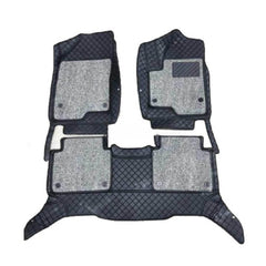 Audi E Tron 9D Floor Mats Horizontal Stitch Black With Black Grass 2021-2025
