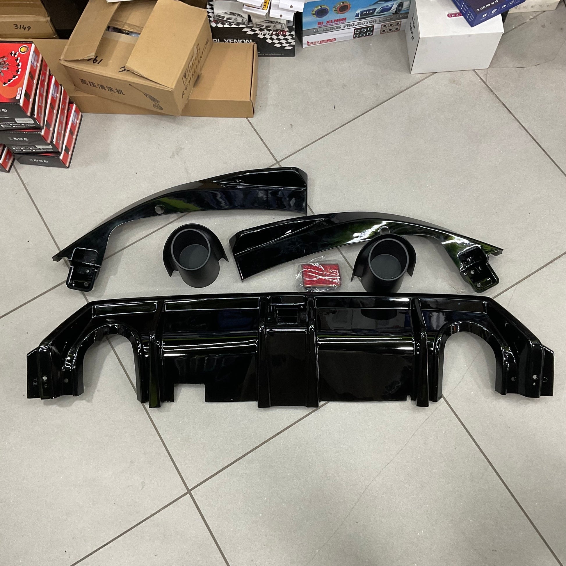 Honda Civic X Carbon Fiber Rear Bumper Splitter V1 For Models 2016 2017 2018 2019 2020 2021