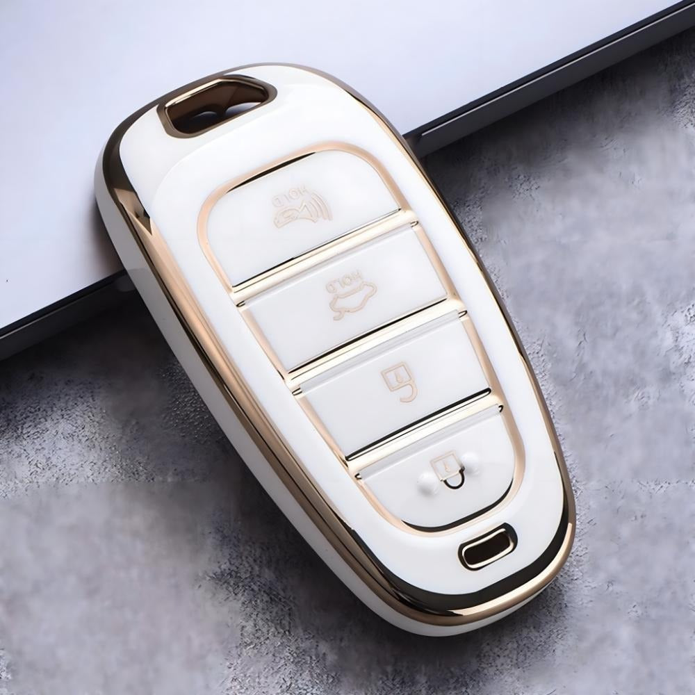 Hyundai Tucson TPU White Key Fob / Key Cover For 2020 2021 2022