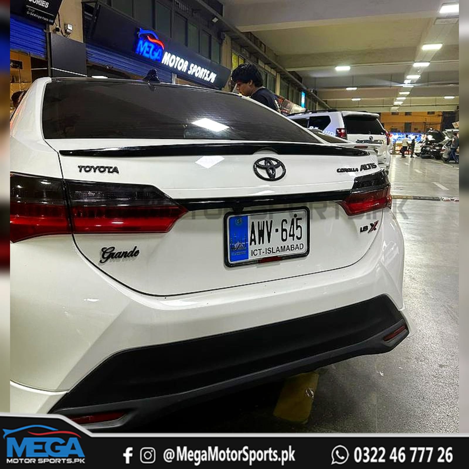 Corolla Grande Black Emblems 5 Peices - Model 2015 - 2023