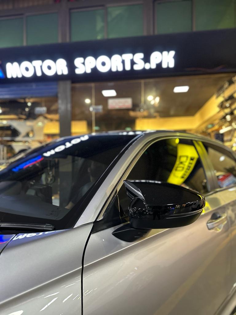 Honda Civic 2022 Glossy Black Batman / M3 Style Side Mirror Covers For 11th Generation 2022 2023