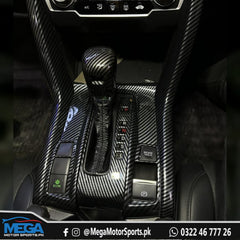 Honda Civic X Gear Shift Carbon Fiber Trim 2016+