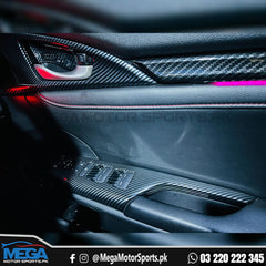 Honda Civic X Carbon Fiber Interior Door Handles Trim
