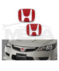 Honda City Red Front and Back Logos - Pair - Model 2008 - 2020