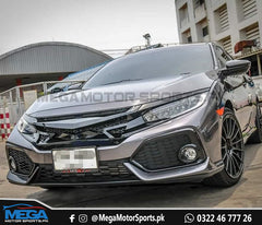 Honda Civic Piano Black X Grill
