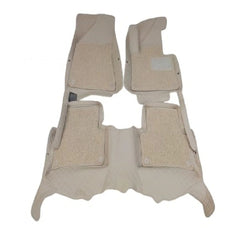 Hyundai Elantra 9D Floor Mats with grass - Beige - For 2020 2021
