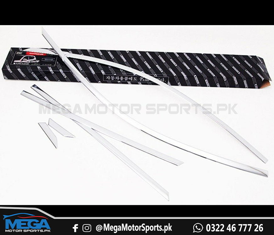 Hyundai Tucson Full Chrome Window Trims - Weather Strips For Models 2020 2021