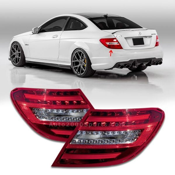Mercedes C Class W204 V2 Style Tail Lights 2007 - 2013